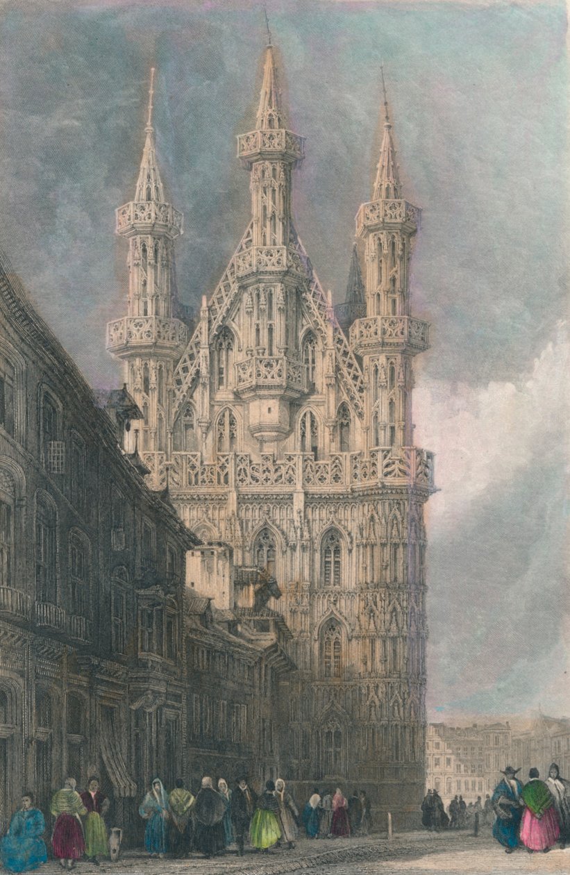 Hotel De Ville, Leuven, 19. század. alkotó: W. Wallis