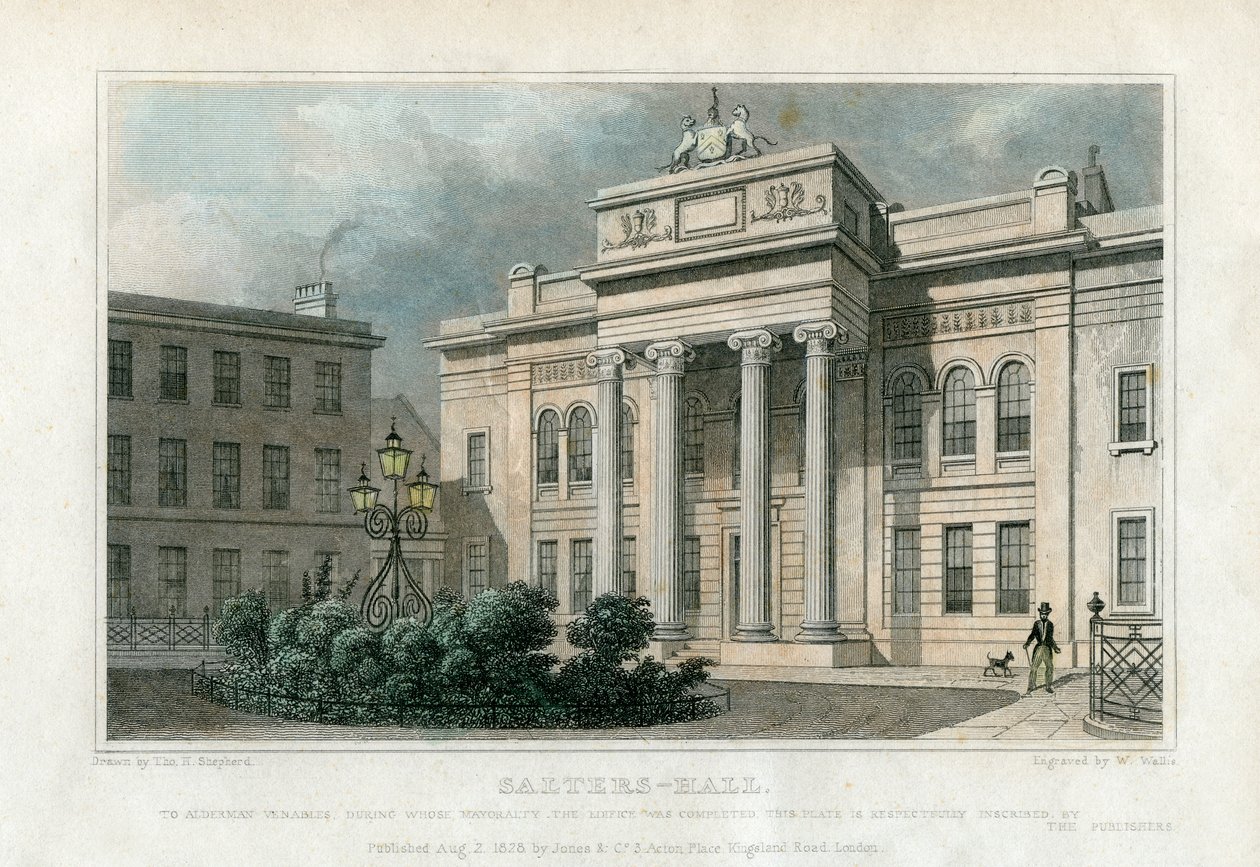 Salters Hall, London, 1828. alkotó: W. Wallis
