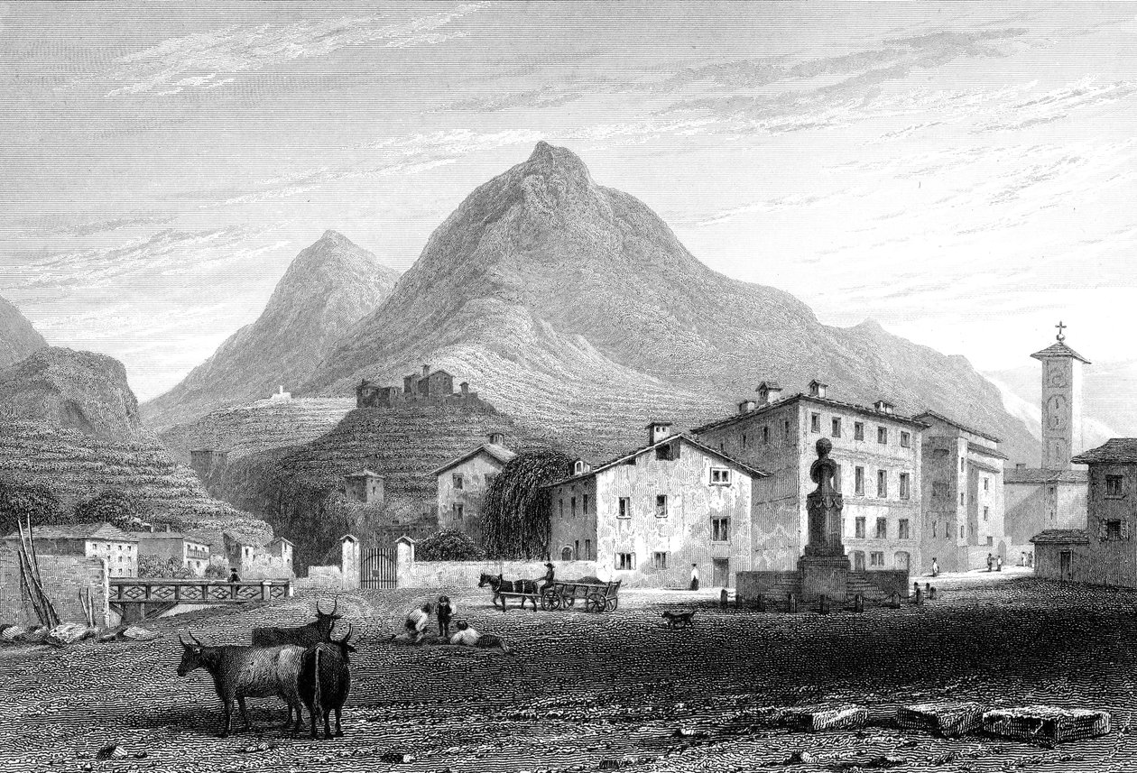 Sondrio, Lombardia, Olaszország, 1828. alkotó: W. Wallis