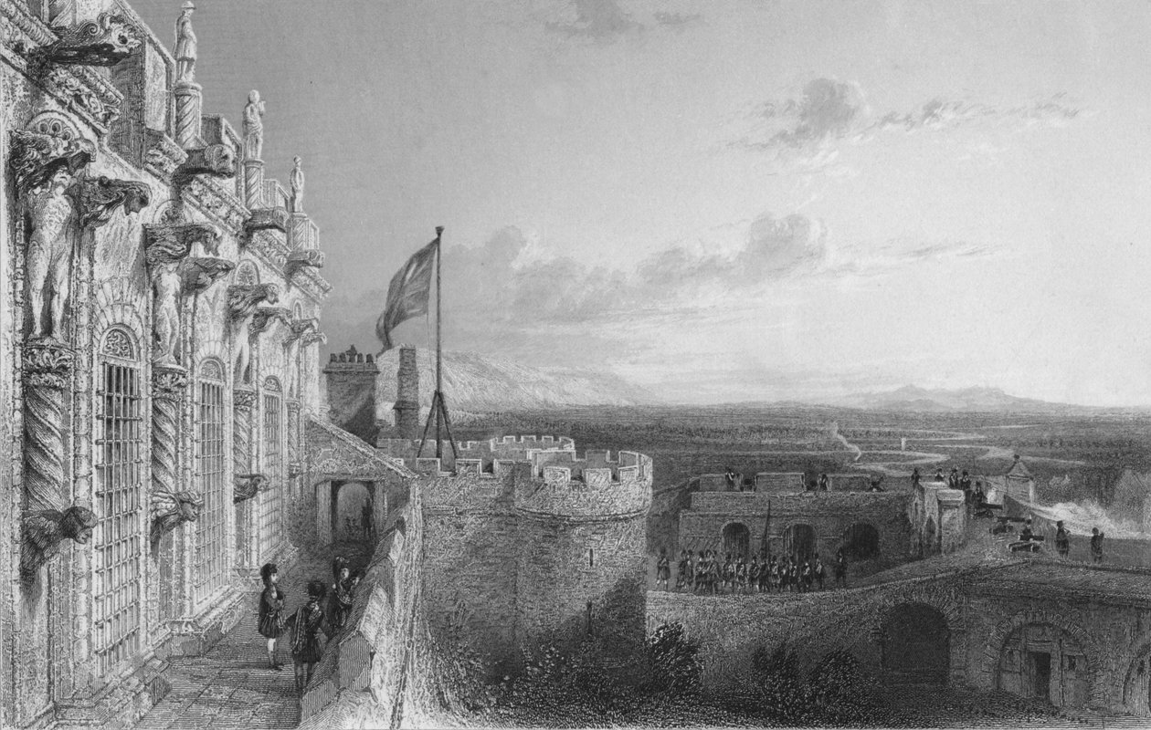 Stirling-kastély, 19. század. alkotó: W. Wallis