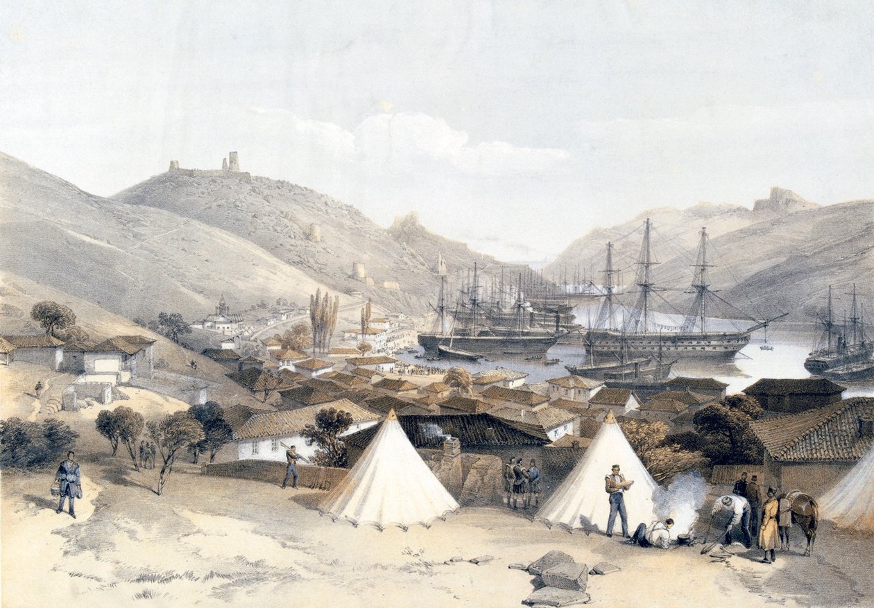 „Balaklava a tenger felé néz”, 1855. alkotó: W Walton