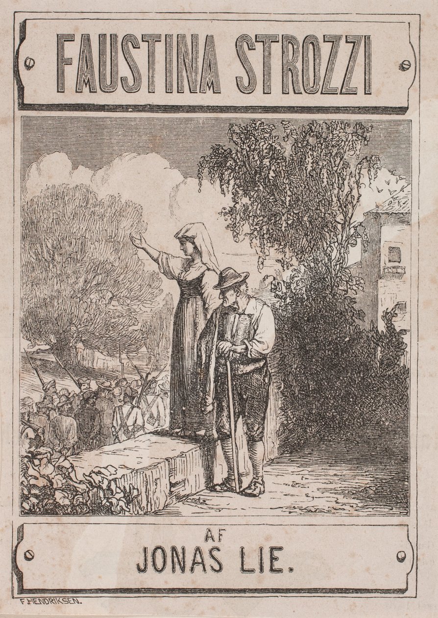 Jonas Lie, "Faustina Strozzi" címlapja alkotó: Waldemar Bøhme
