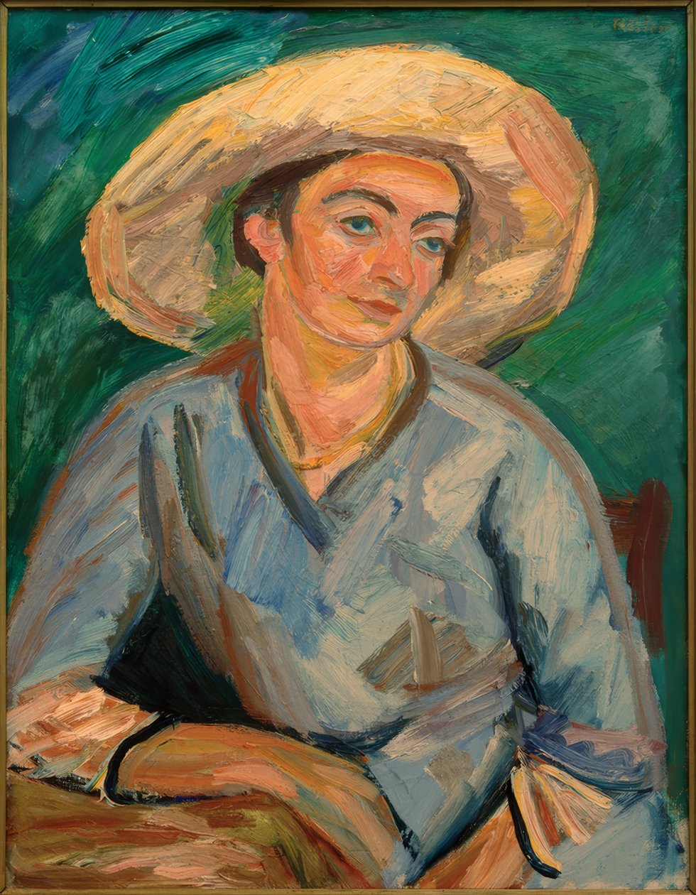 Kalapos nő (Oda Rösler) alkotó: Waldemar Rosler