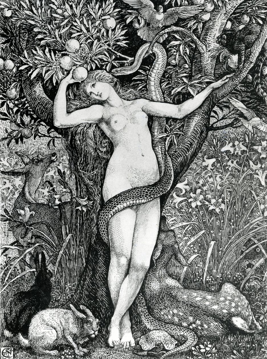 Éva megkísértése alkotó: Walter Crane