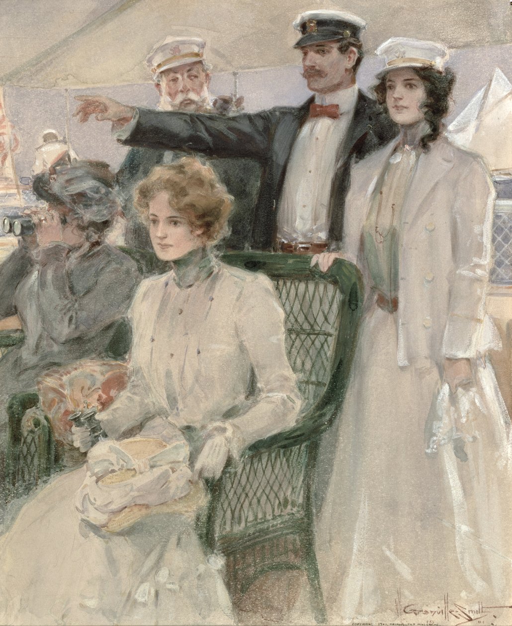 Hajó fedélzetén, 1901 (wc az illusztrációs táblán) alkotó: Walter Granville Smith