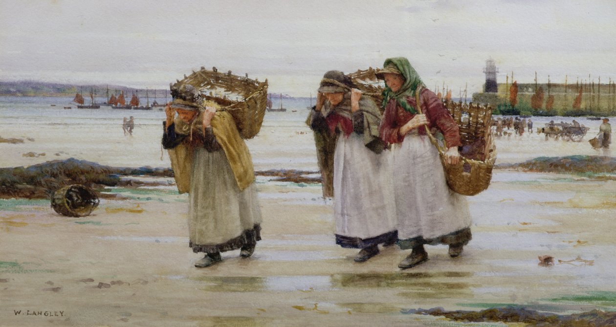 The Breadwinners, vagy Newlyn Fishwives (wc) alkotó: Walter Langley