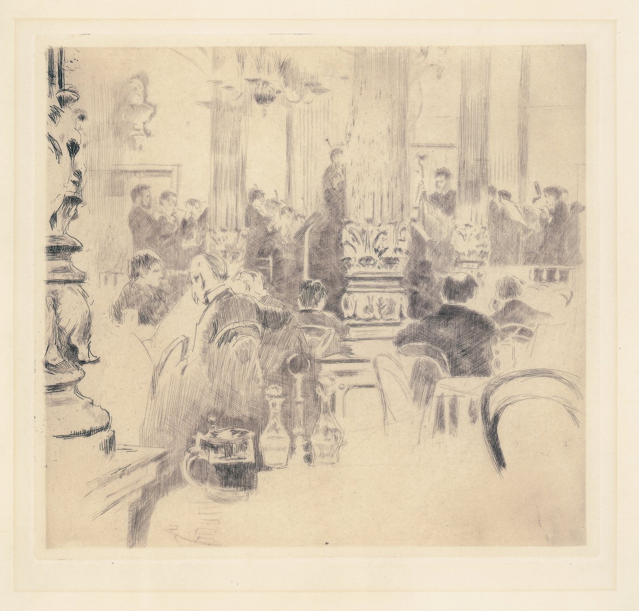 English Cafe, München, 1886 alkotó: Walter Richard Sickert