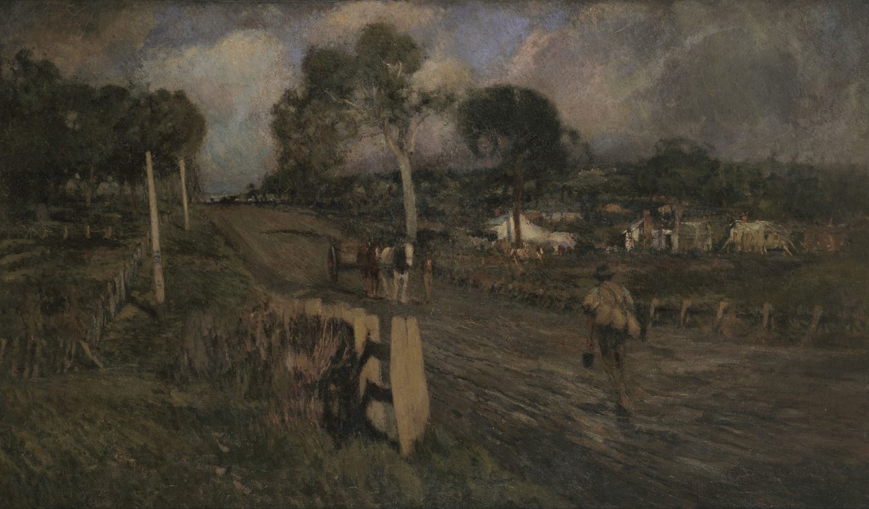 Közeledik a településhez alkotó: Walter Withers