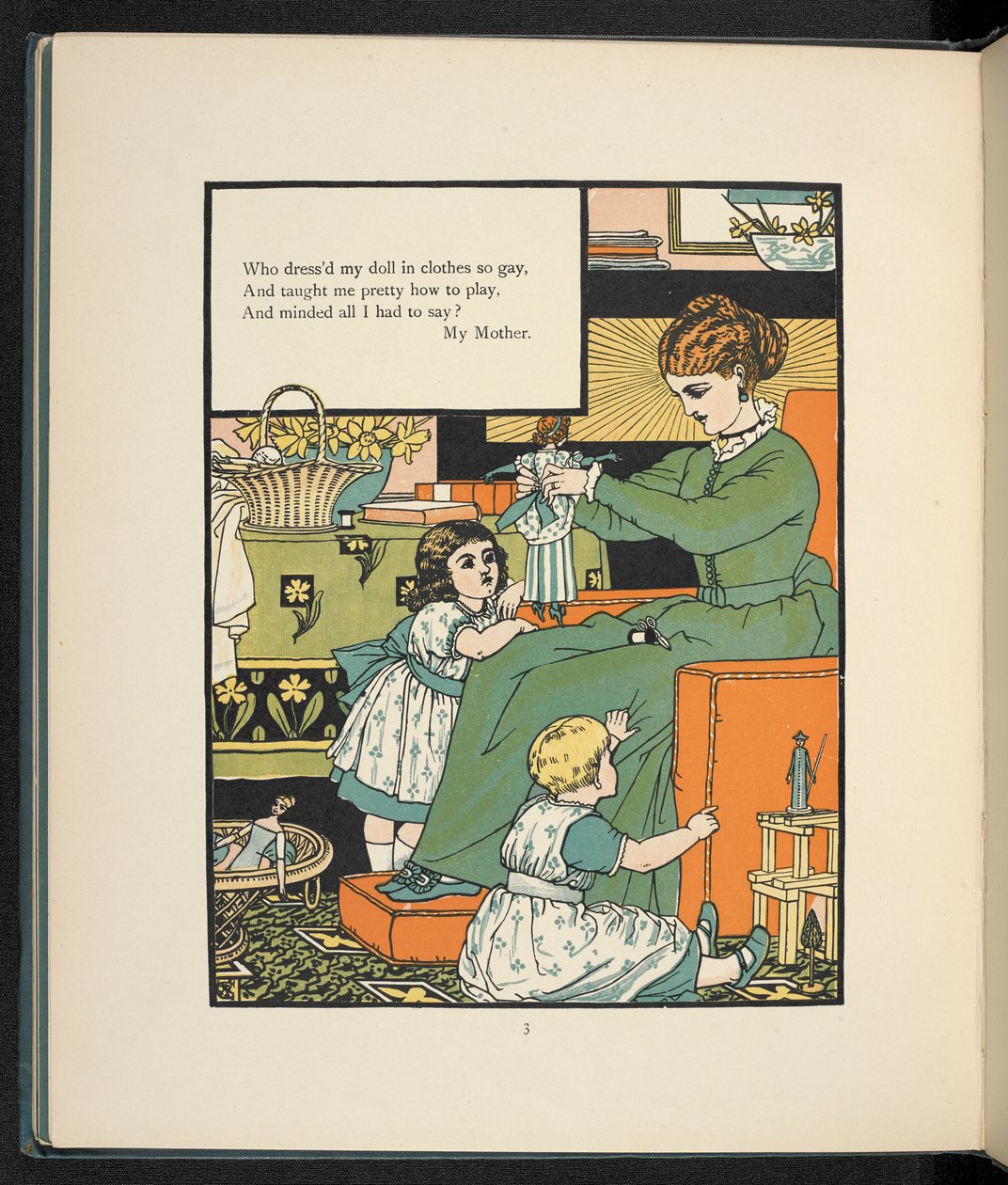 Egy anya a gyerekeivel. alkotó: Walter Crane