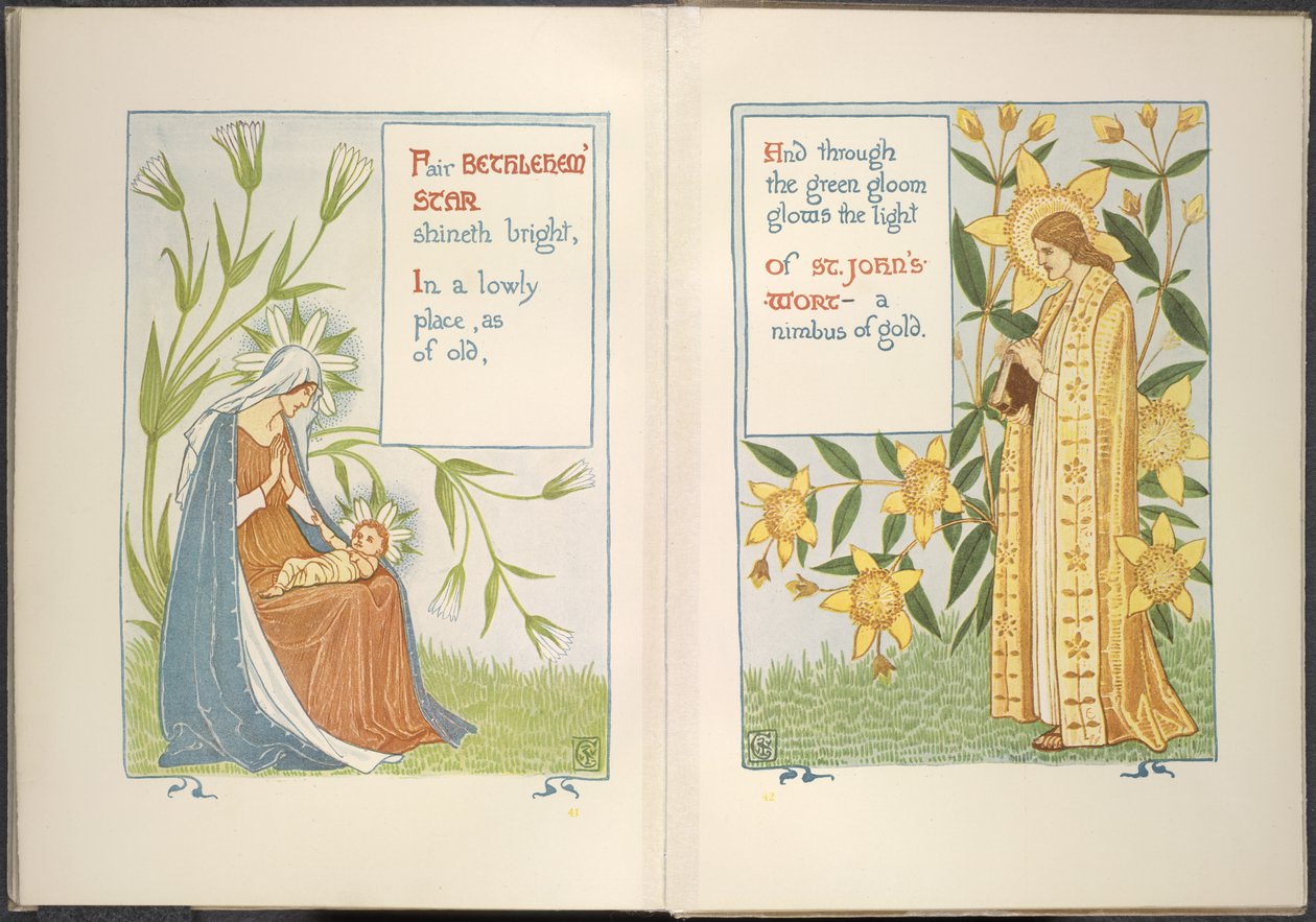 Betlehemi csillag és orbáncfű alkotó: Walter Crane