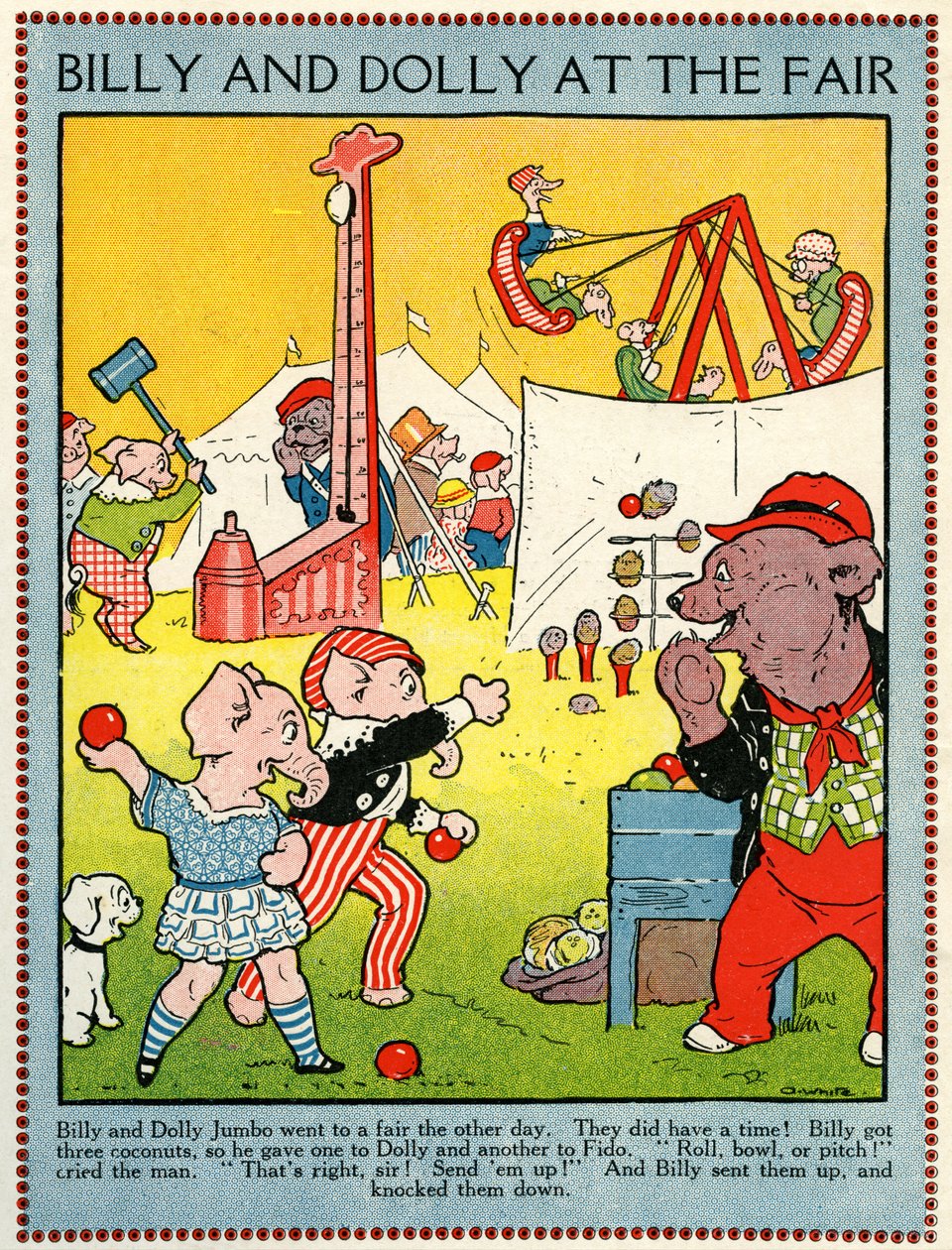 Billy és Dolly a vásáron alkotó: Walter Crane