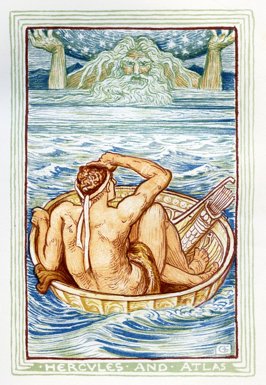 Herkules és Atlasz alkotó: Walter Crane