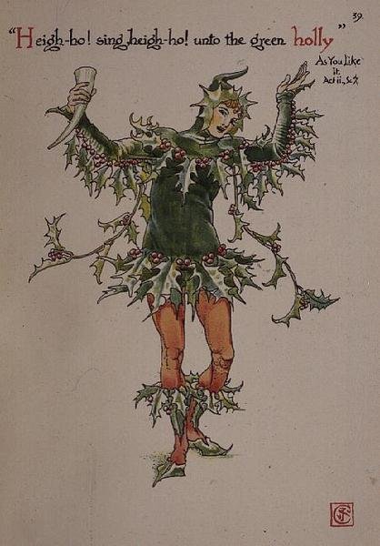 Holly, a "Virágok Shakespeare kertjéből" alkotó: Walter Crane