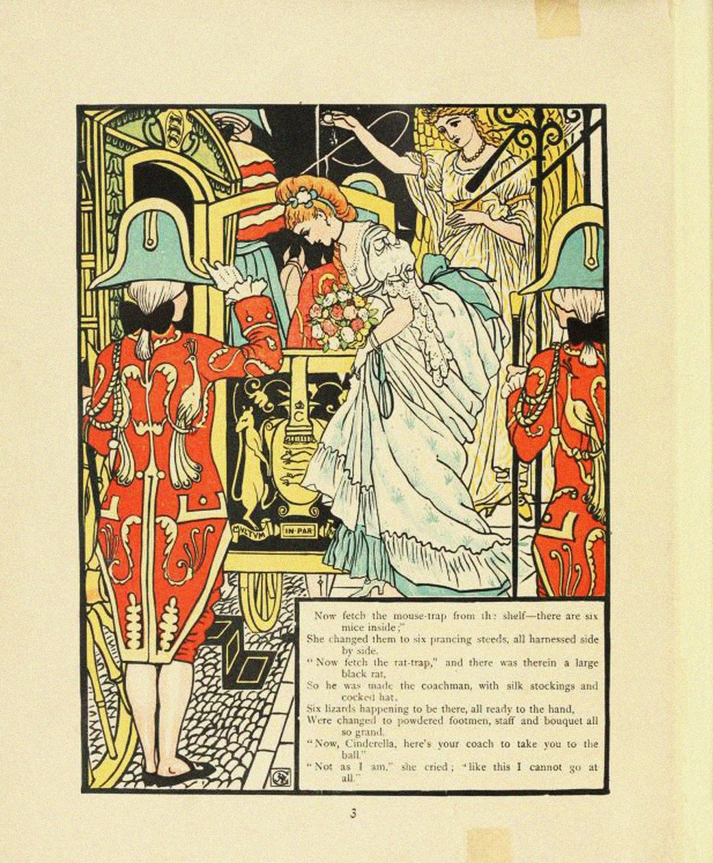 Illusztráció a Fairy Tale Hamupipőkéhez alkotó: Walter Crane