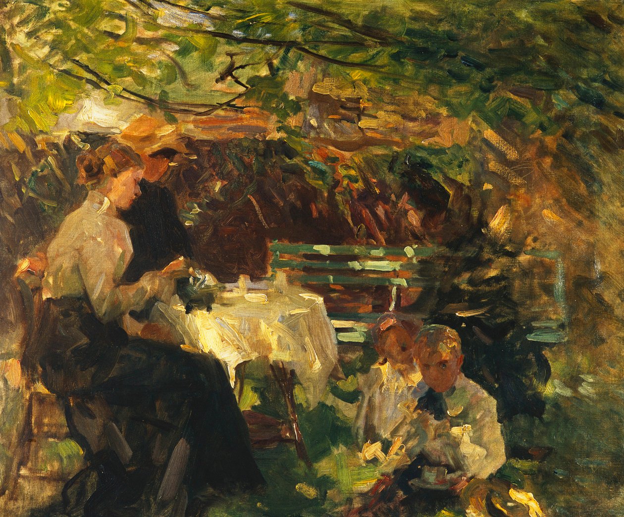 Tea a kertben, 1902 körül alkotó: Walter Frederick Osborne