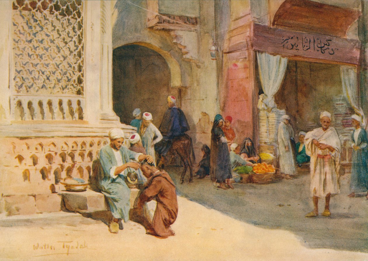 A fodrász, c1905, 1912 alkotó: Walter Frederick Roofe Tyndale