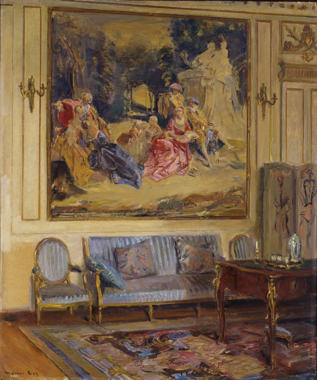 Budoár, Chateau de Chaalis, 1914. alkotó: Walter Gay