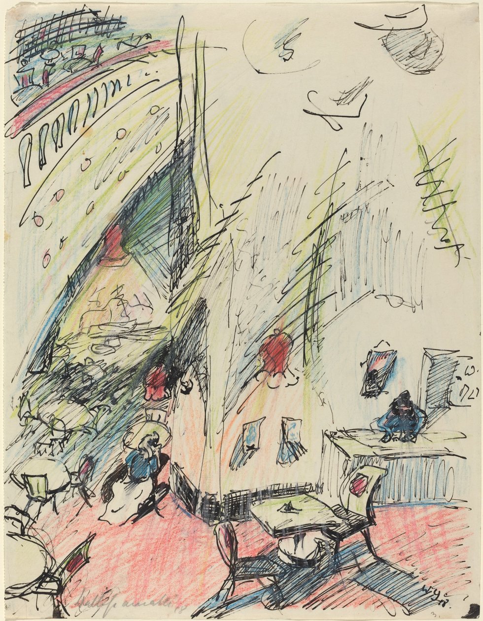 Das leere Café (The Empty Café) alkotó: Walter Gramatte