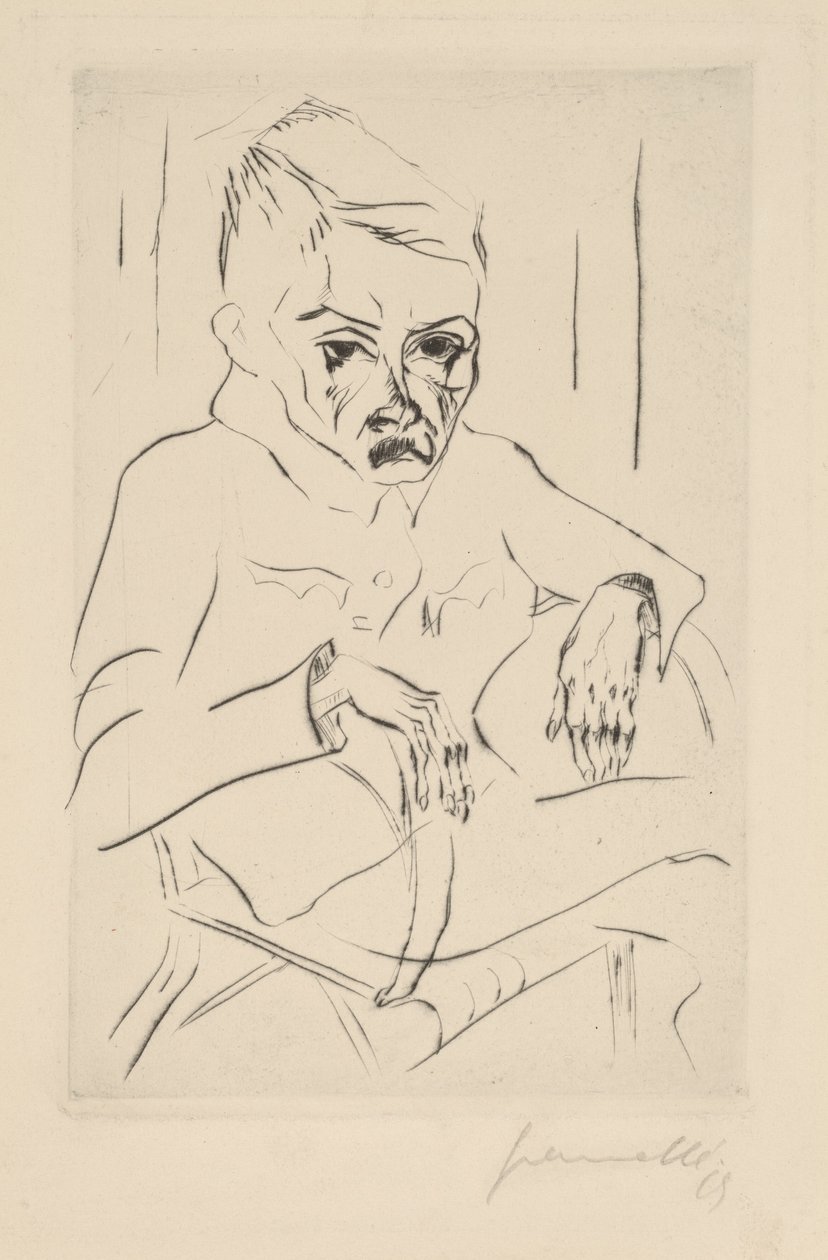 Fáradt katona I, 1919. alkotó: Walter Gramatte