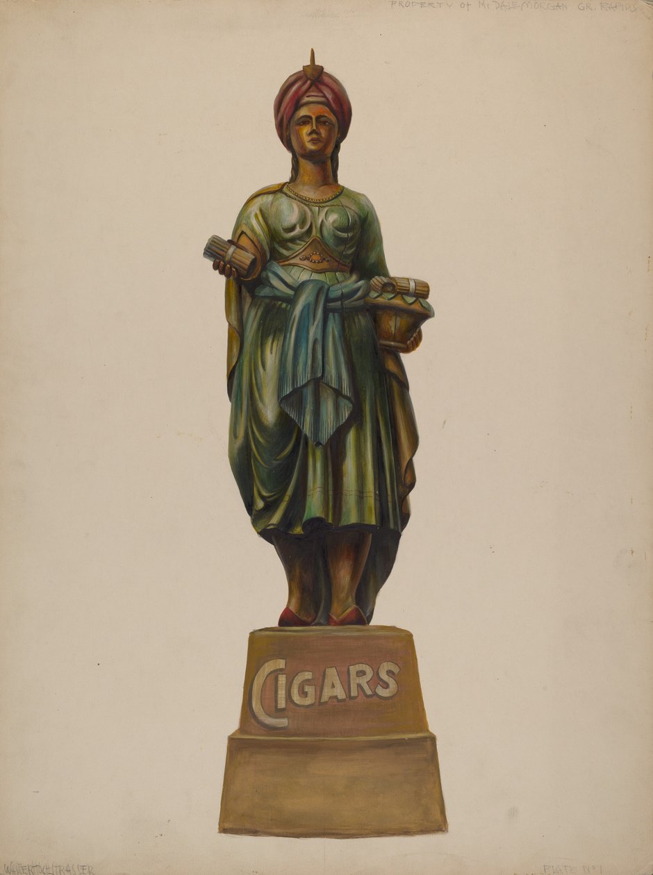 Szivarbolt ábra, c. 1937. alkotó: Walter Hochstrasser