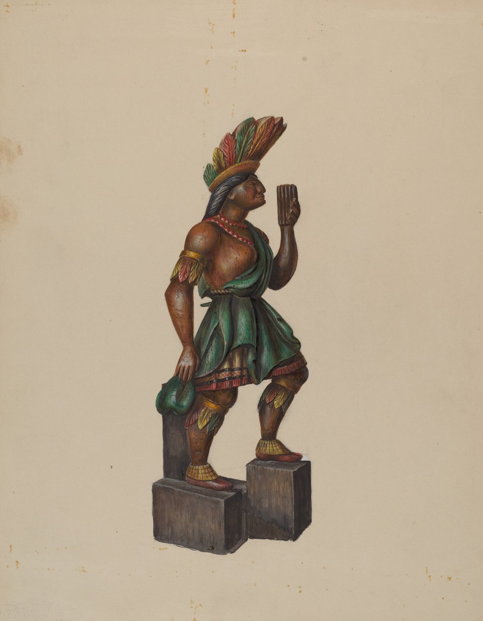 Szivarbolt indiai, c. 1936. alkotó: Walter Hochstrasser