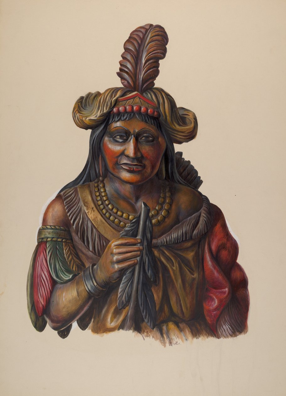 Szivarbolt indiai, c. 1937. alkotó: Walter Hochstrasser
