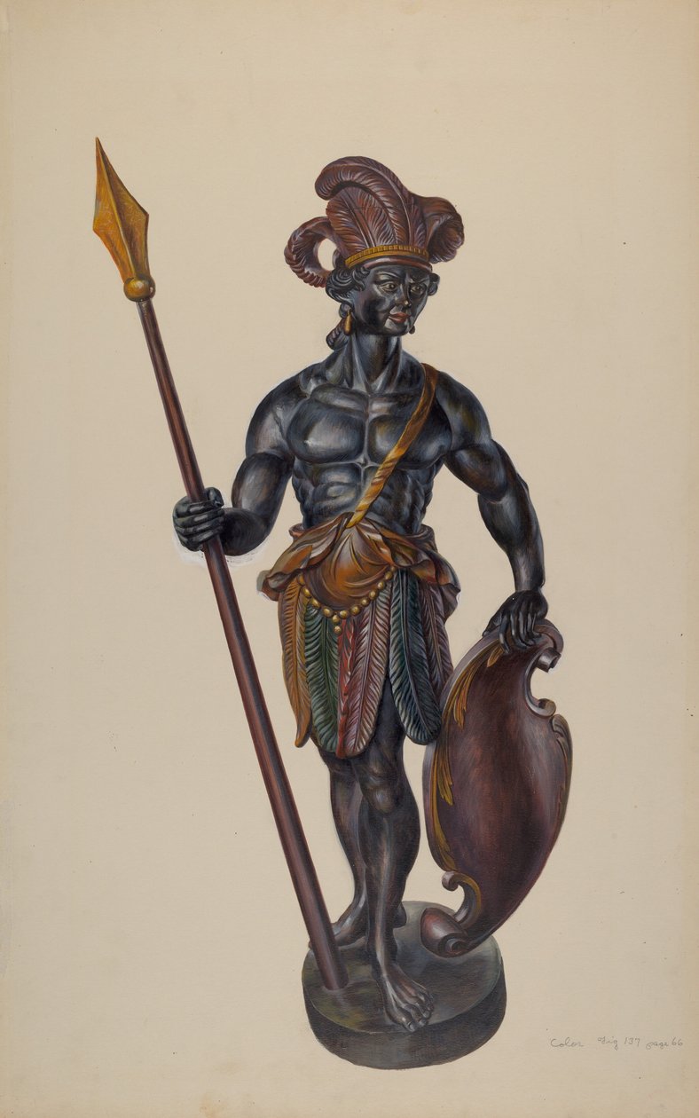 Szivarbolt indiai, c. 1937. alkotó: Walter Hochstrasser
