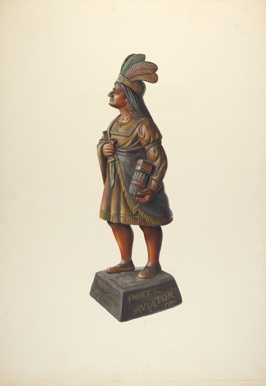 Szivarbolt indiai, c. 1937. alkotó: Walter Hochstrasser