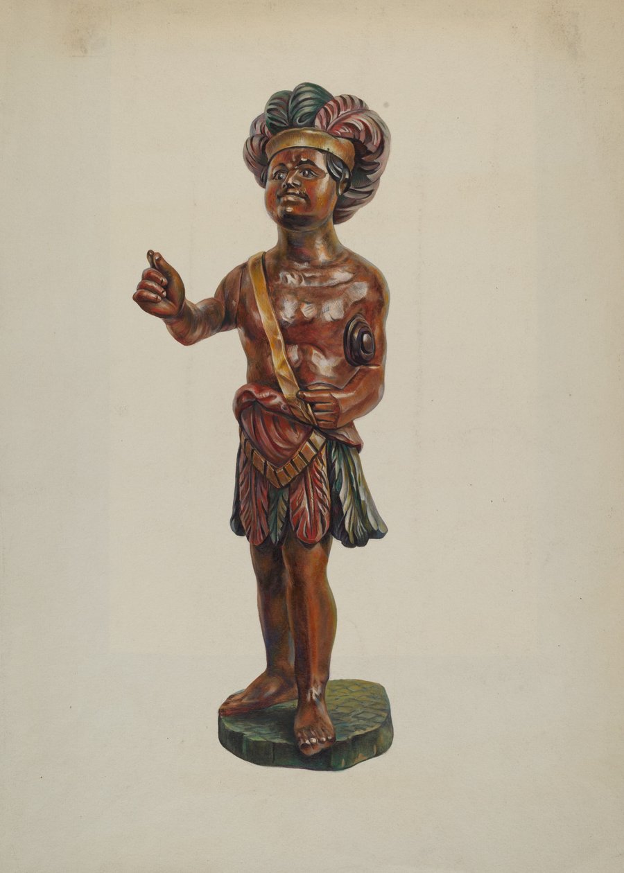 Szivarbolt indiai, c. 1940. alkotó: Walter Hochstrasser