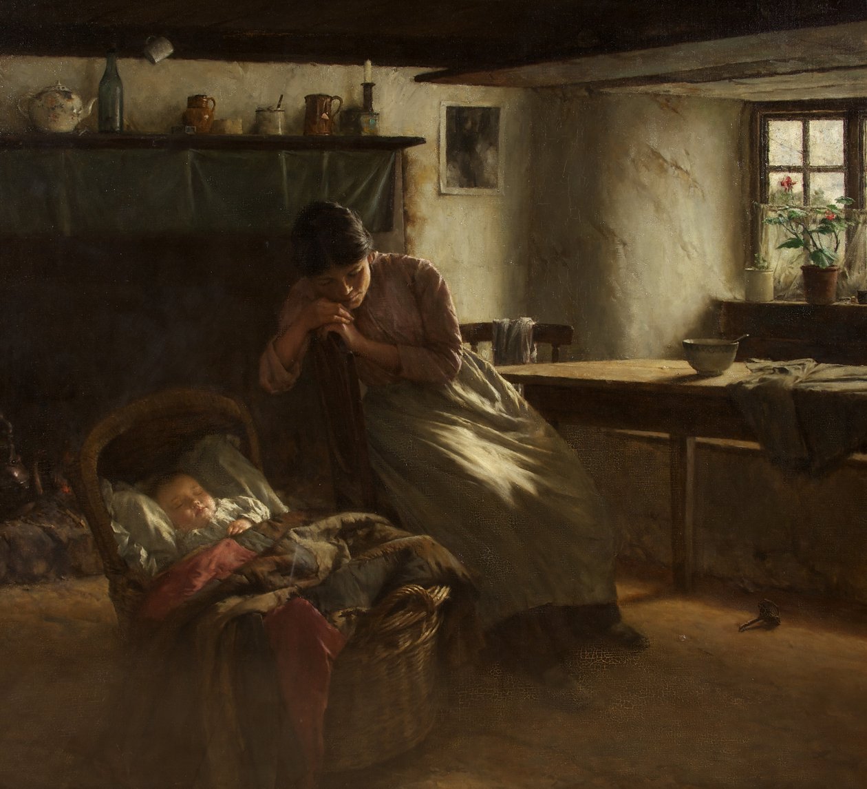 Napi álmok, 1914 körül (olaj, vászon) alkotó: Walter Langley