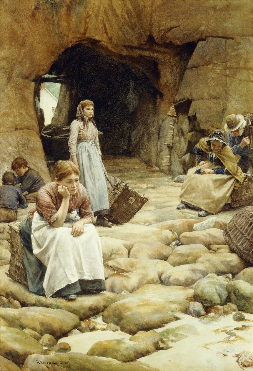 A horgászszezonban, alkotó: Walter Langley