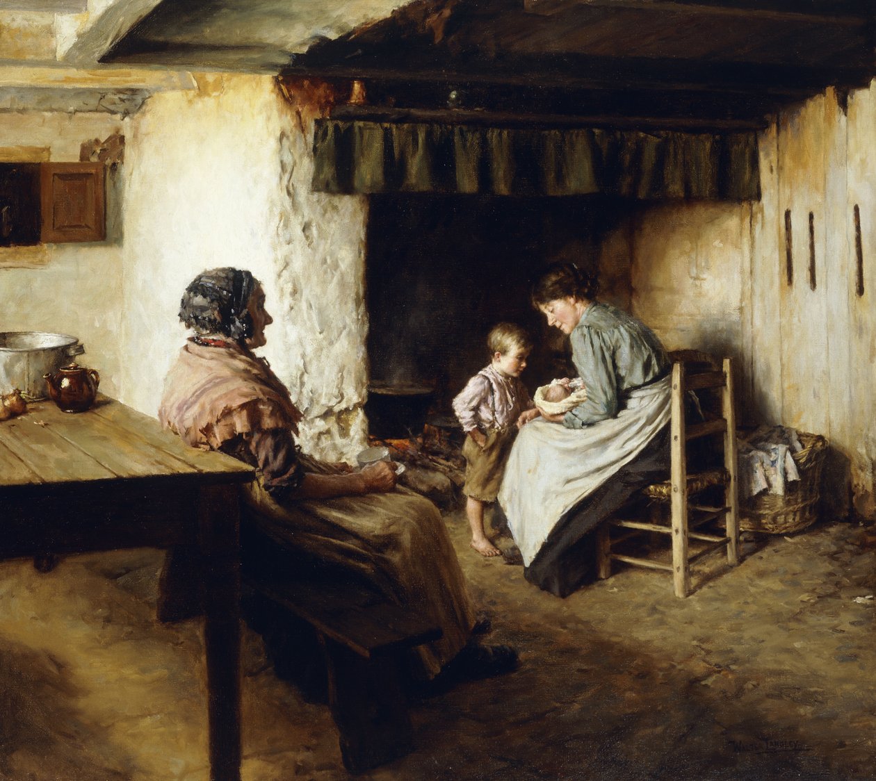 Az új érkezés, alkotó: Walter Langley