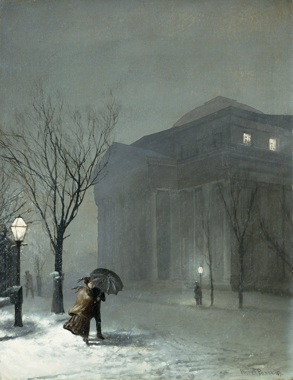 Albany a hóban alkotó: Walter Launt Palmer