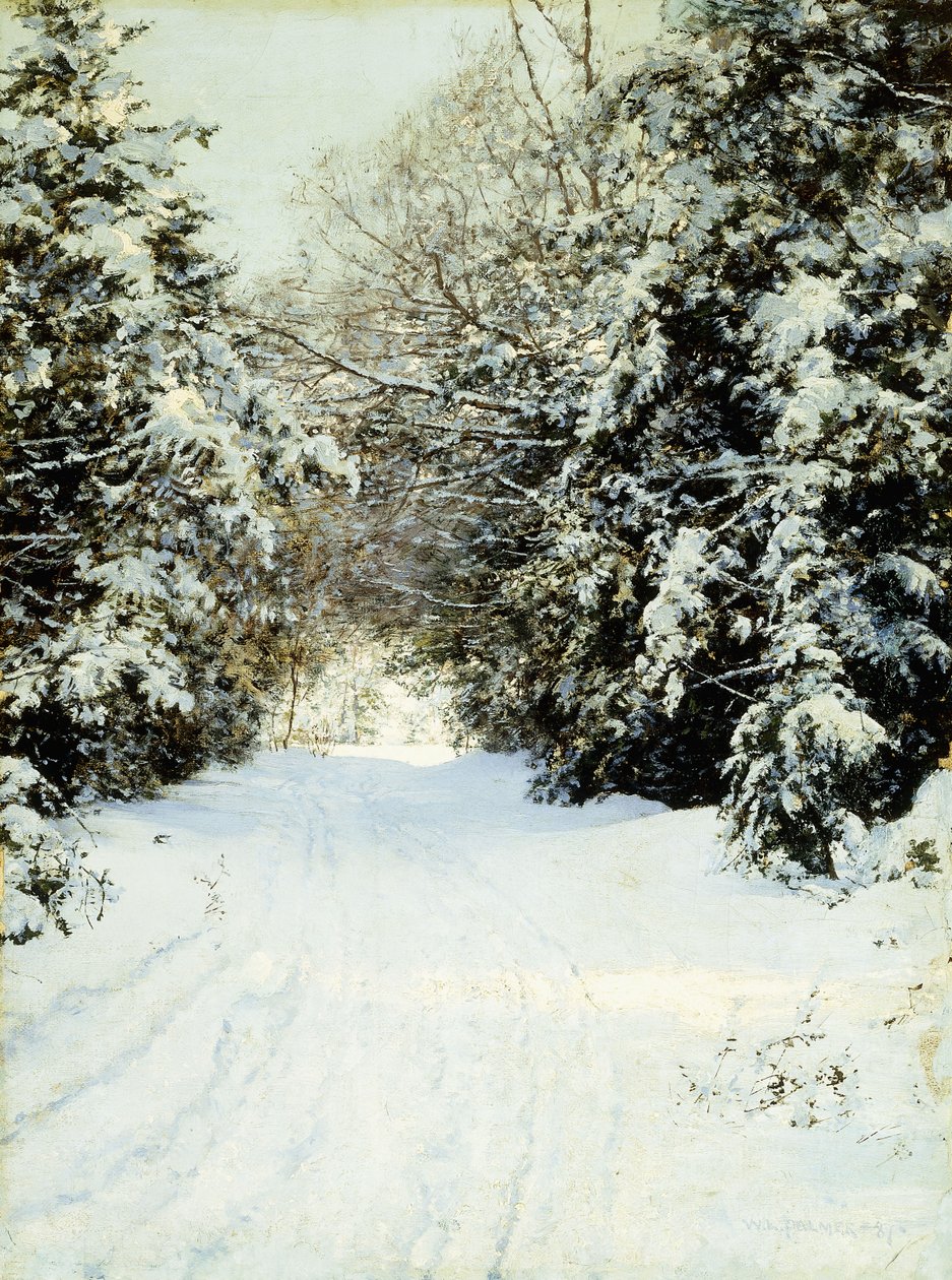 Hóval terhelt fák alkotó: Walter Launt Palmer