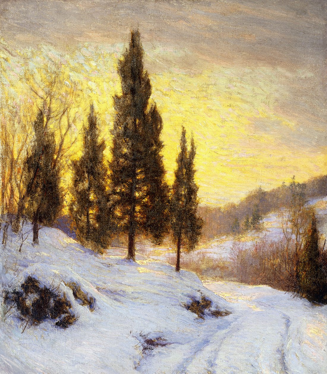 Téli naplemente alkotó: Walter Launt Palmer