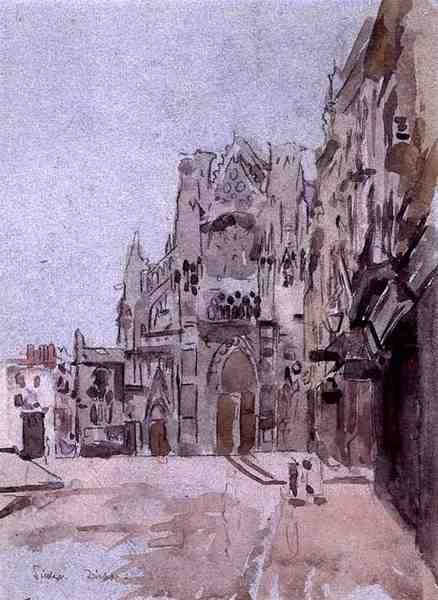 Dieppe (akvarell papíron) alkotó: Walter Richard Sickert