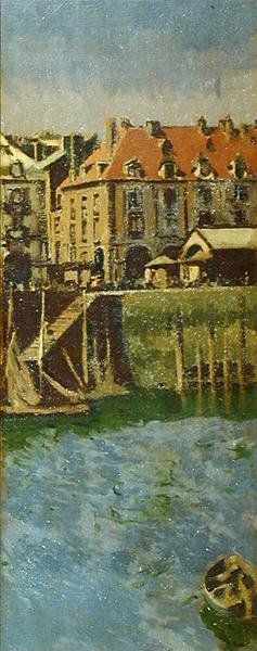 La Darse (A belső kikötő) Dieppe alkotó: Walter Richard Sickert