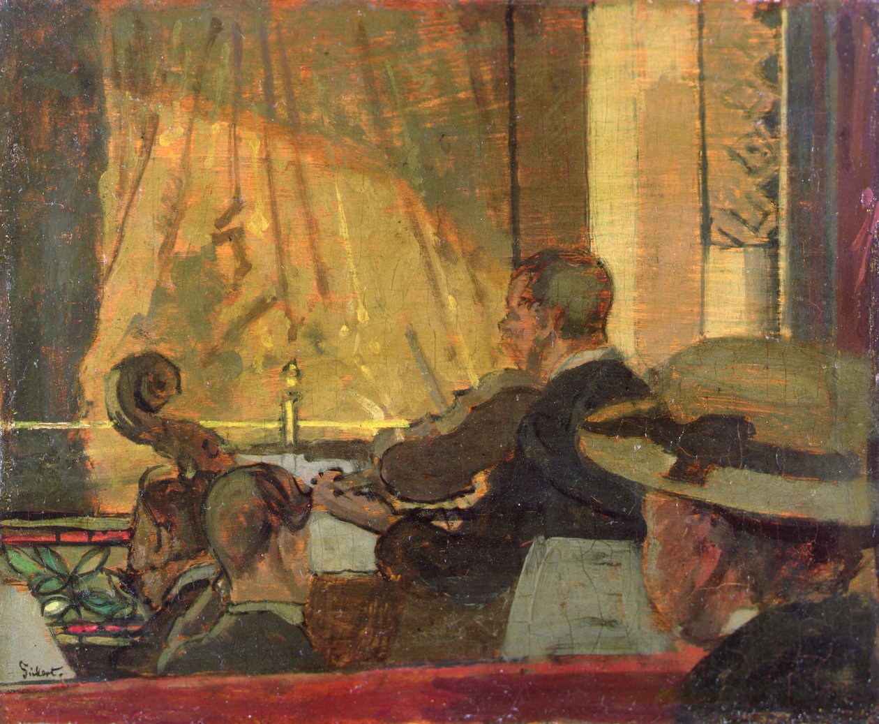 Music Hall (olaj a panelen) alkotó: Walter Richard Sickert