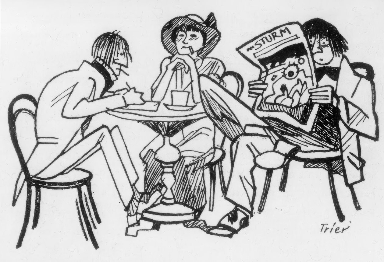 Írók a Cafe des Westensben alkotó: Walter Trier