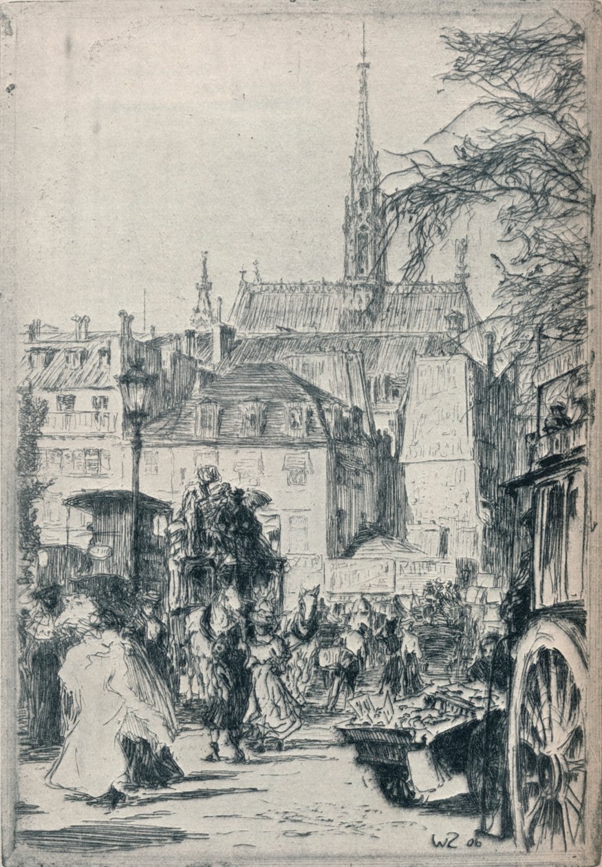 Place St. Michel, Párizs, 1913 alkotó: Walter Zeising