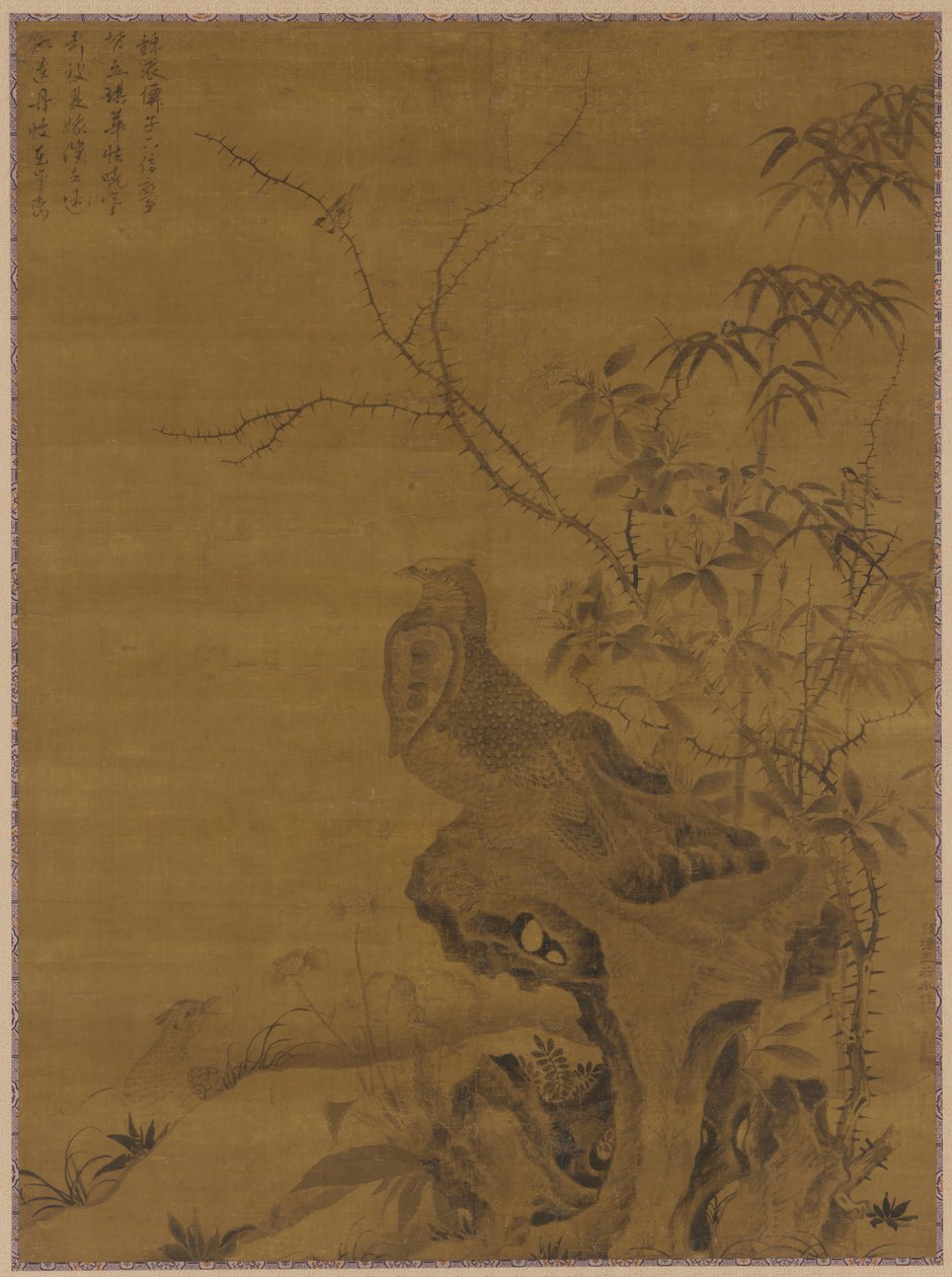 Fácánok, Yuan-dinasztia, 14. század. alkotó: Wang Yuan