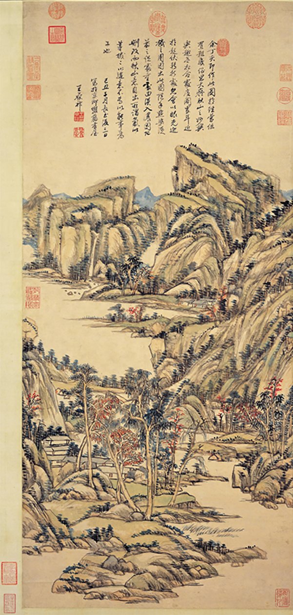 Őszi hegyek. Wang Yuanqi. Nemzeti Palota Múzeum alkotó: Wang Yuanqi