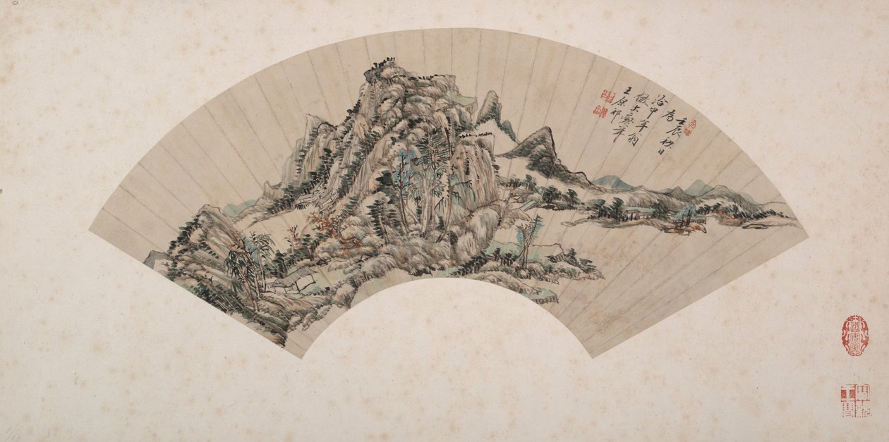 Táj Huang Gongwang stílusában alkotó: Wang Yuanqi