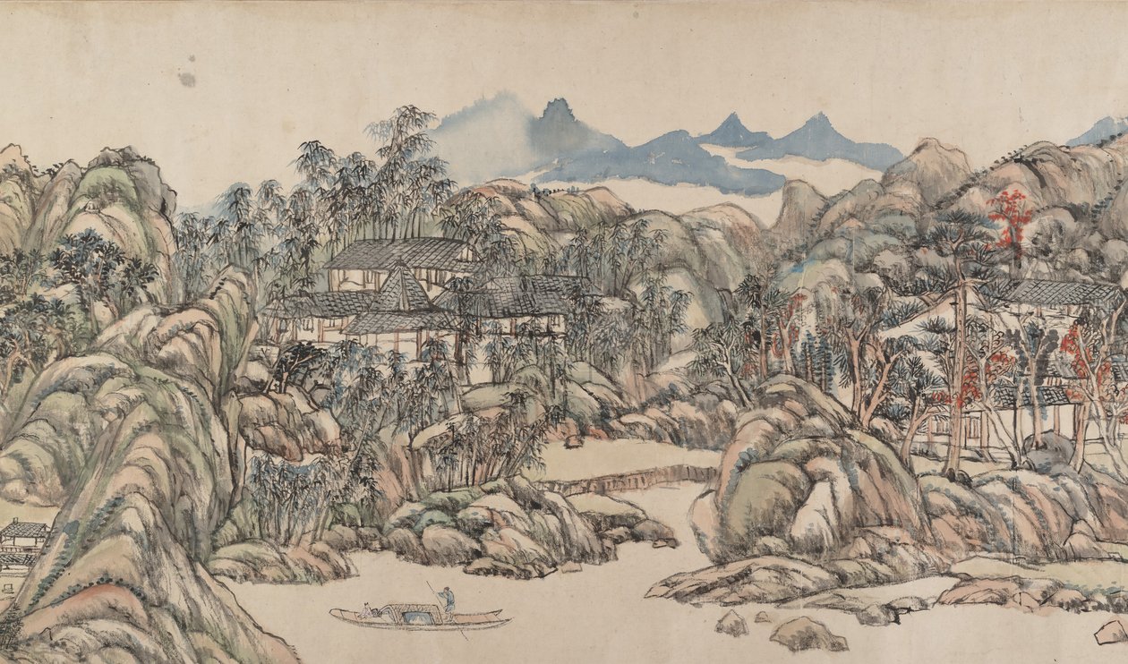 Wangchuan villa, 1711-ben. alkotó: Wang Yuanqi