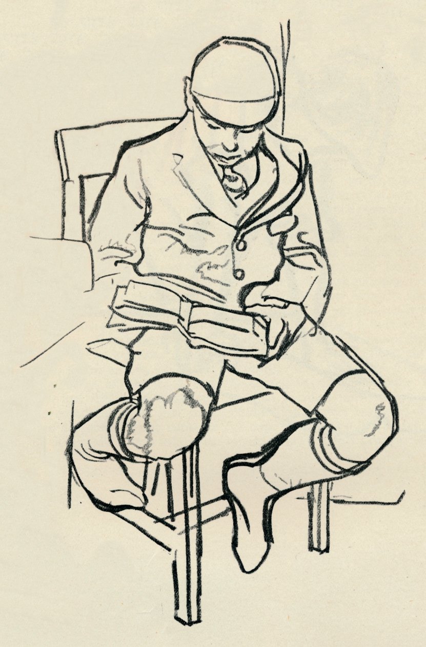 Boy Reading, c1900 alkotó: Warwick Reynolds
