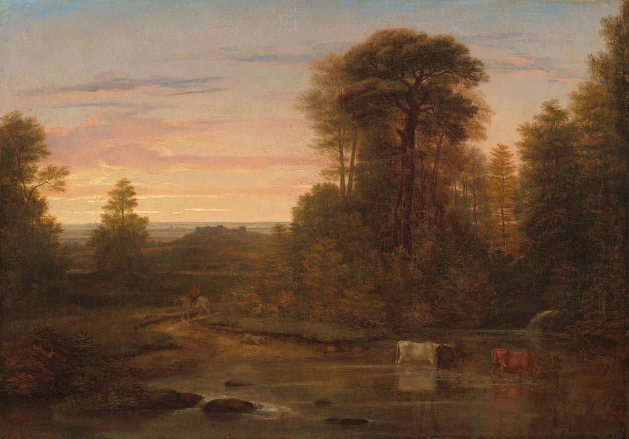 Táj naplemente után, c. 1819. alkotó: Washington Allston