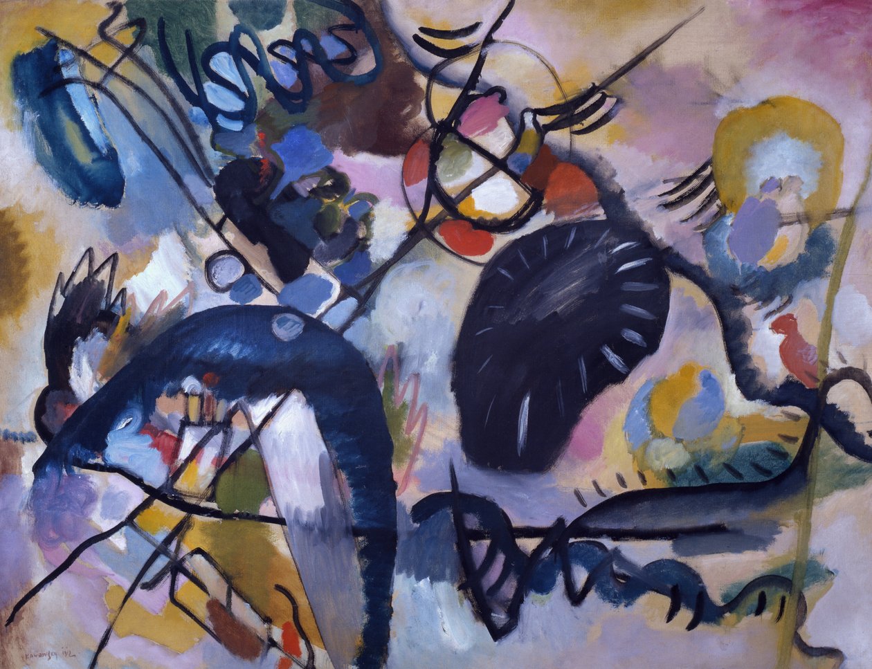 Fekete folt, 1912 alkotó: Wassily Kandinsky