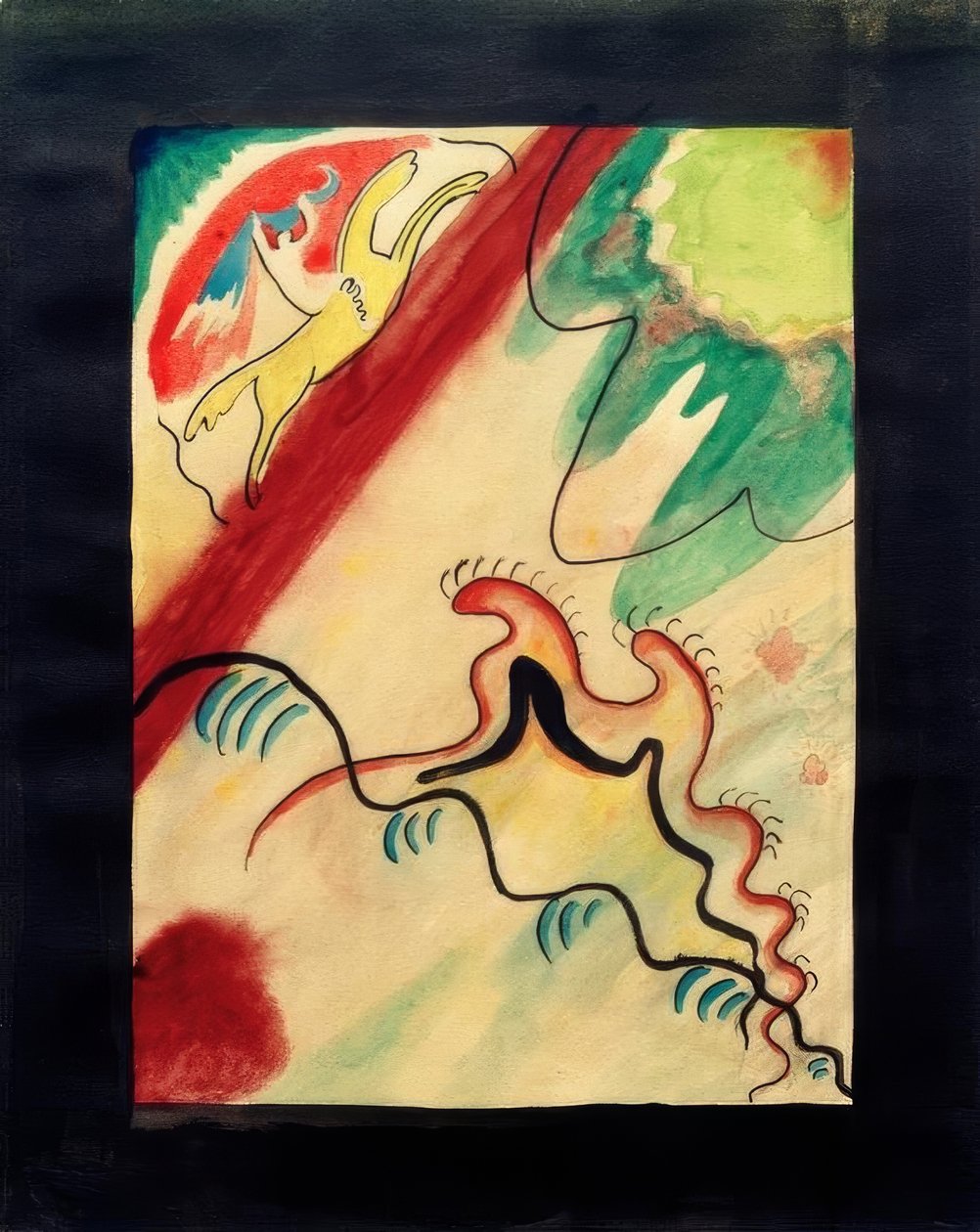 Tervezés a Der Blaue Reiter Almanach borítójához alkotó: Wassily Kandinsky