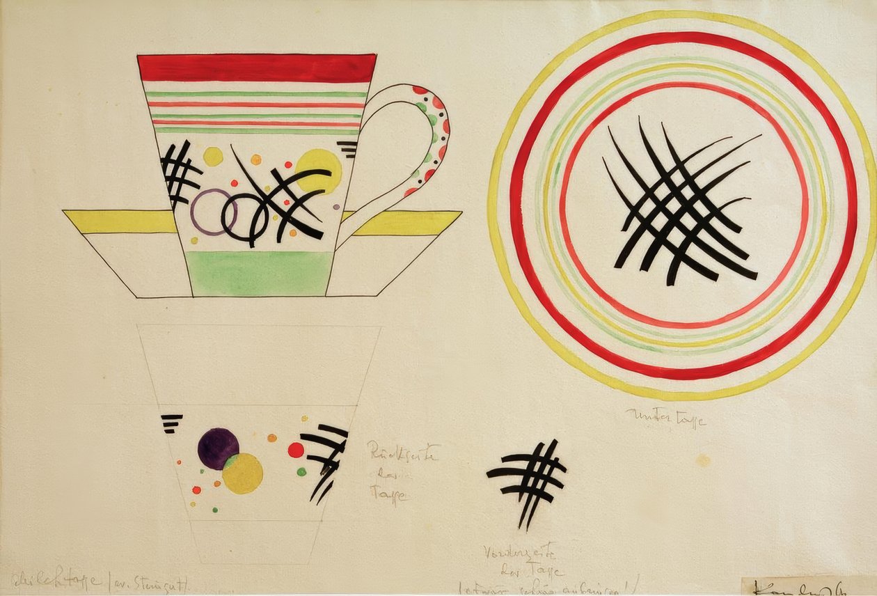 Tejespohár dizájnja alkotó: Wassily Kandinsky