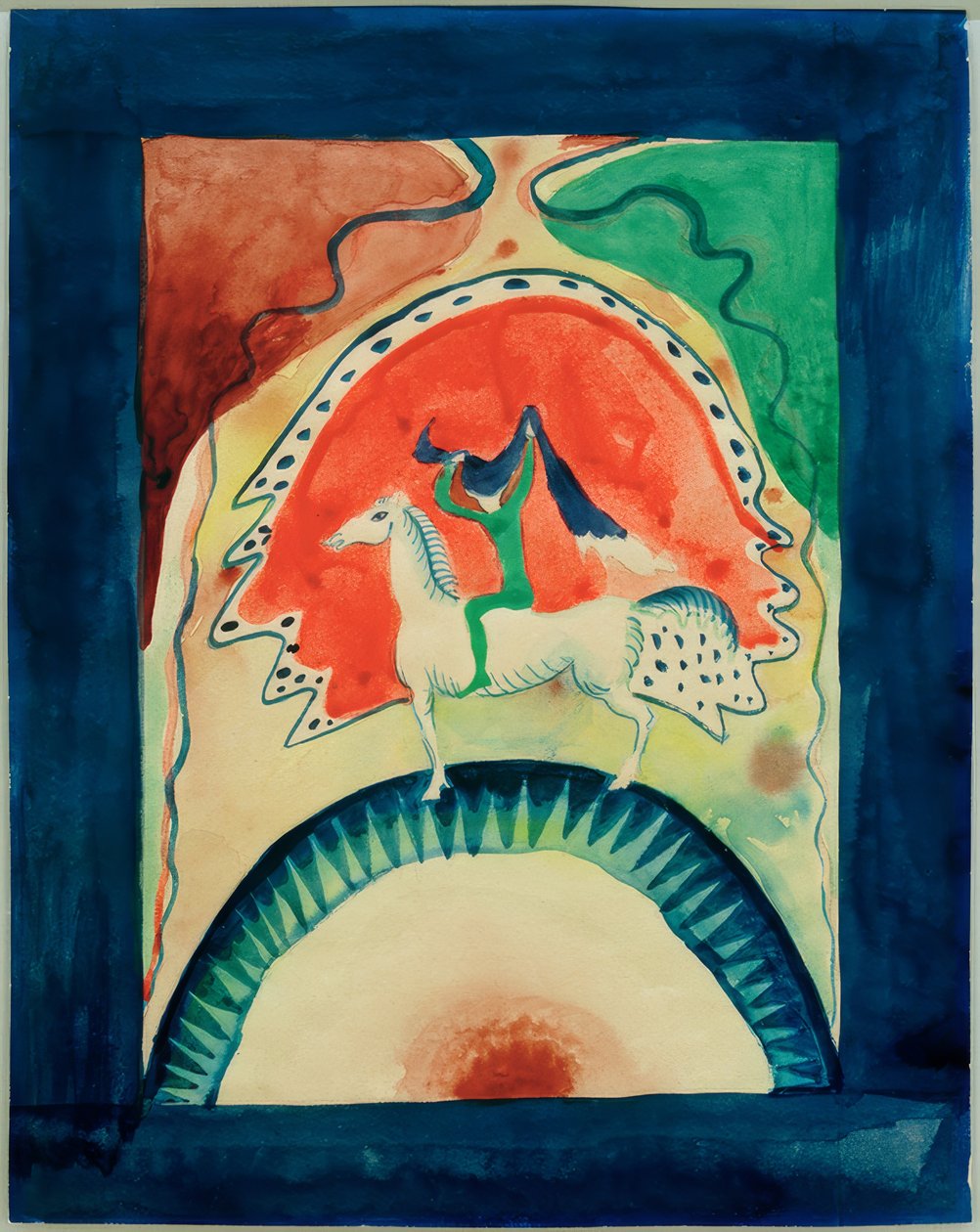 A Der Blaue Reiter című almanach borítójának tervezése alkotó: Wassily Kandinsky